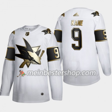 San Jose Sharks Evander Kane 9 Adidas 2019-2020 Golden Edition Weiß Trikot Authentic - Herren